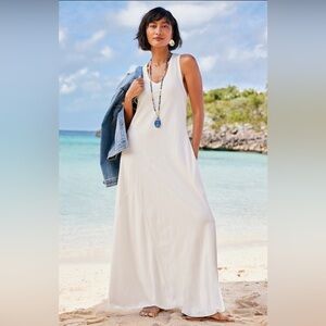 Soft Surroundings Bailey Maxi White Dress